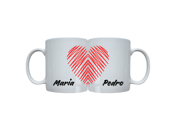 Caneca dupla coração