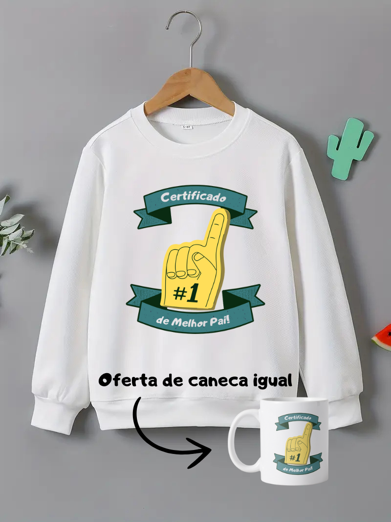 Camisola Certificado de Melhor Pai