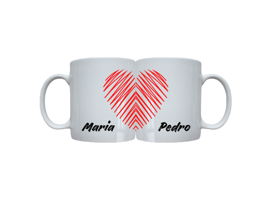Caneca dupla coração