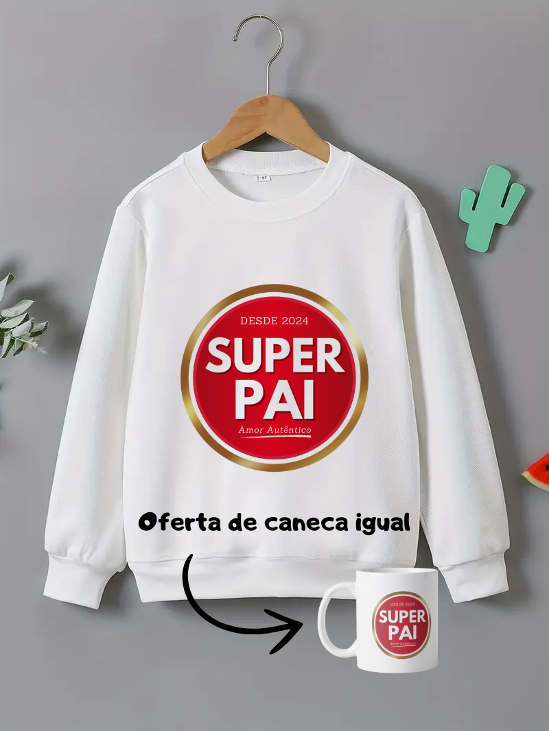Camisola Super Pai + Oferta de Caneca